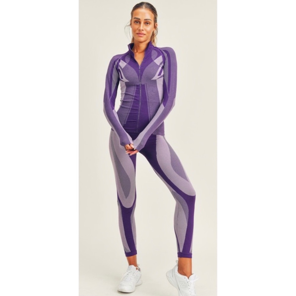 Purple Athletic Legging Set